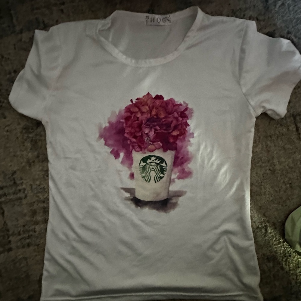 Women’s Starbucks t-shirt size large fits a little small NWOT thin, comfortable